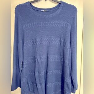 JCPenney Blue Cable Knit Sweater